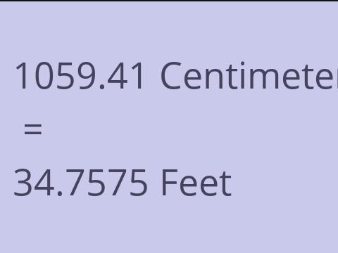 1059.41 CM TO FEET