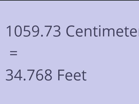 1059.73 CM TO FEET