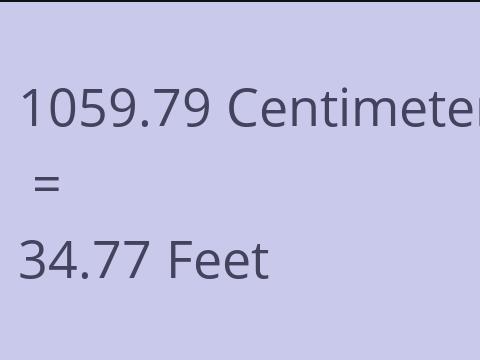 1059.79 CM TO FEET