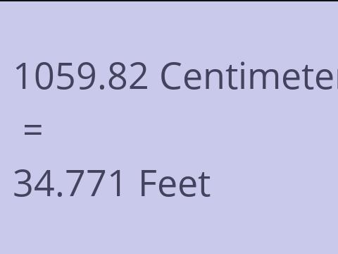 1059.82 CM TO FEET