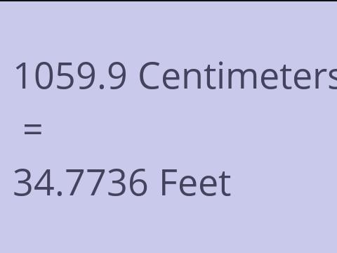 1059.9 CM TO FEET