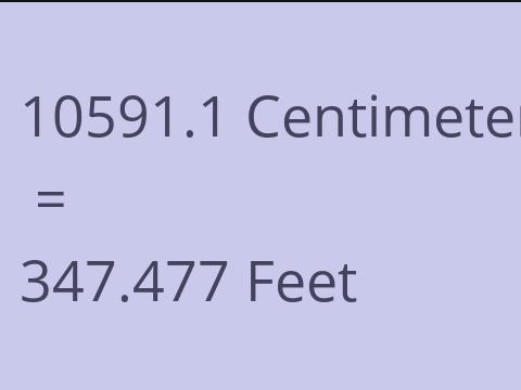 10591.1 CM TO FEET