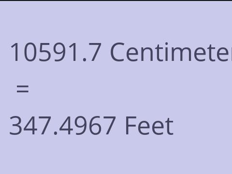 10591.7 CM TO FEET