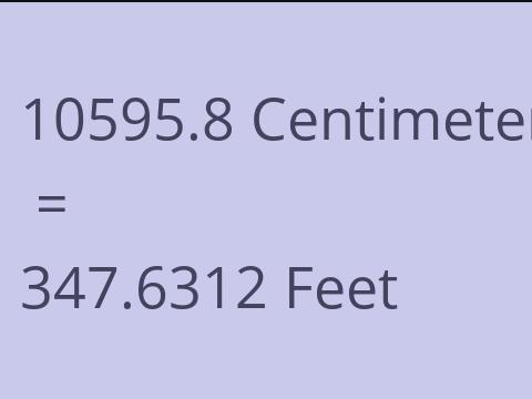 10595.8 CM TO FEET