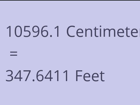 10596.1 CM TO FEET