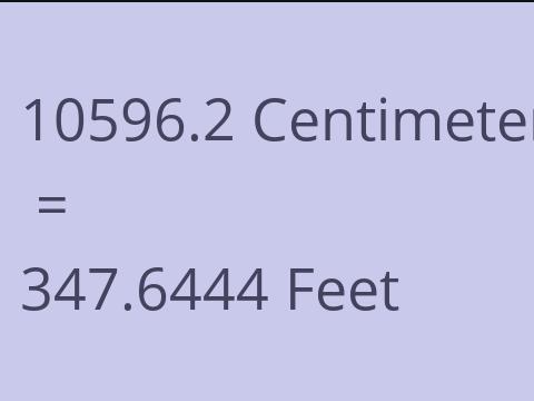10596.2 CM TO FEET