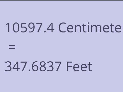 10597.4 CM TO FEET
