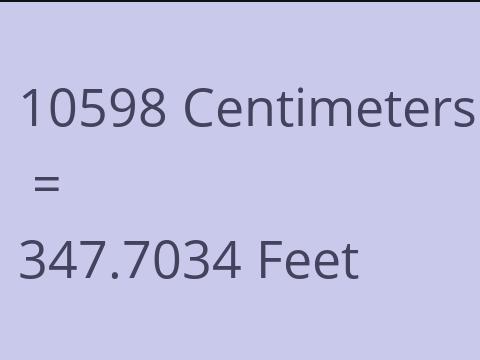 10598 CM TO FEET