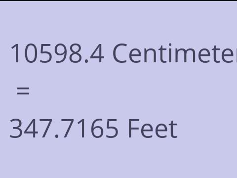 10598.4 CM TO FEET