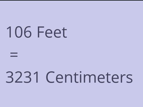 106 FEET TO CM