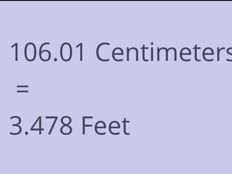 106.01 CM TO FEET