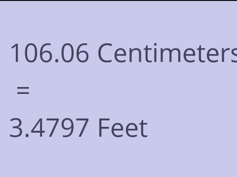 106.06 CM TO FEET