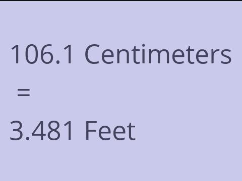 106.1 CM TO FEET