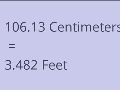 106.13 CM TO FEET