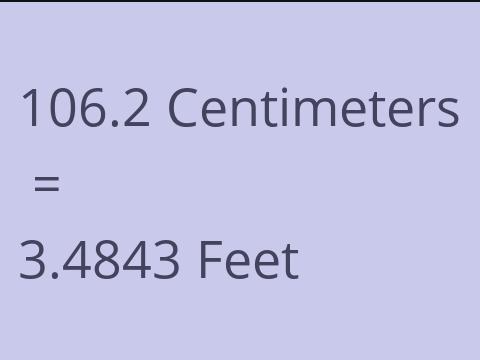 106.2 CM TO FEET