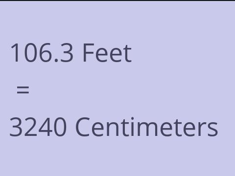 106.3 FEET TO CM