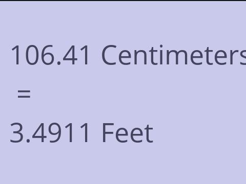 106.41 CM TO FEET