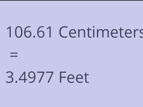 106.61 CM TO FEET