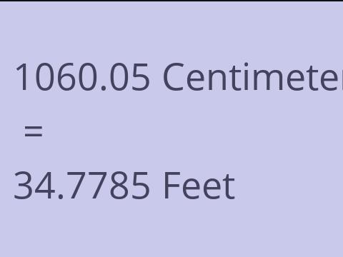 1060.05 CM TO FEET