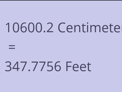 10600.2 CM TO FEET