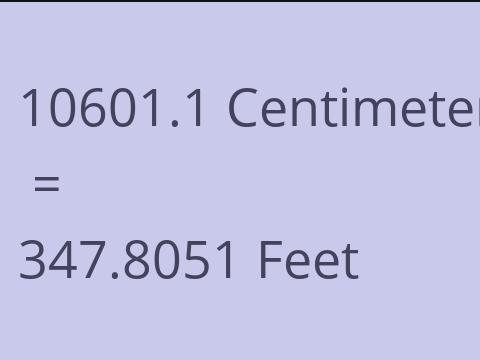 10601.1 CM TO FEET