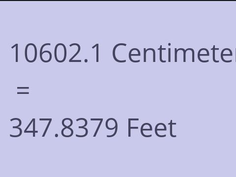 10602.1 CM TO FEET