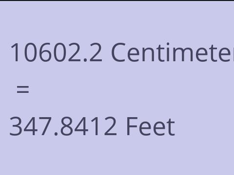 10602.2 CM TO FEET