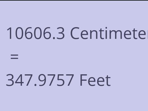 10606.3 CM TO FEET