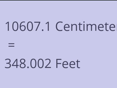 10607.1 CM TO FEET