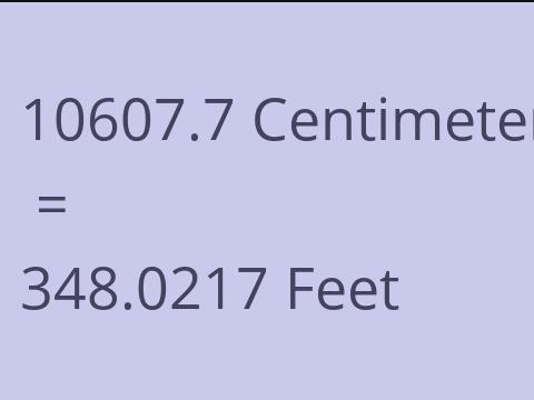 10607.7 CM TO FEET