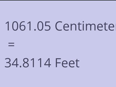 1061.05 CM TO FEET