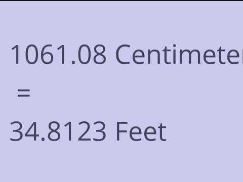 1061.08 CM TO FEET