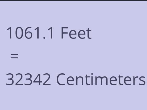 1061.1 FEET TO CM