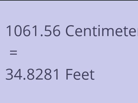 1061.56 CM TO FEET