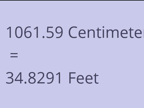 1061.59 CM TO FEET