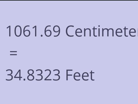 1061.69 CM TO FEET