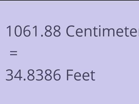 1061.88 CM TO FEET