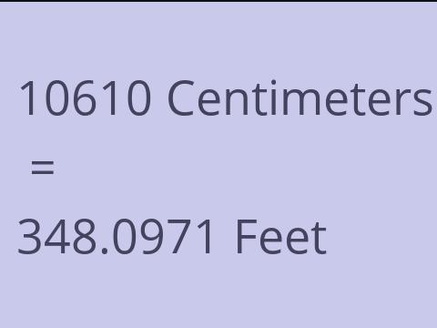 10610 CM TO FEET