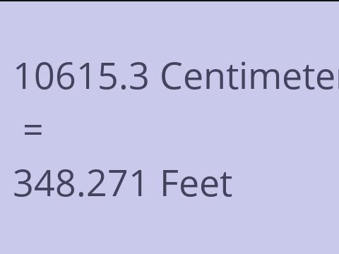 10615.3 CM TO FEET