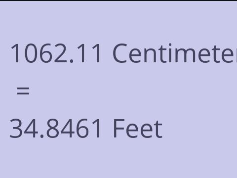 1062.11 CM TO FEET