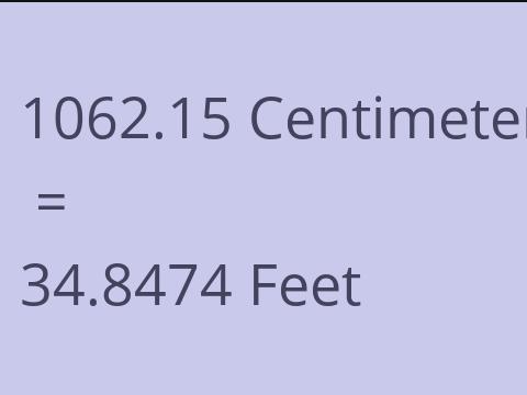 1062.15 CM TO FEET