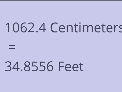 1062.4 CM TO FEET