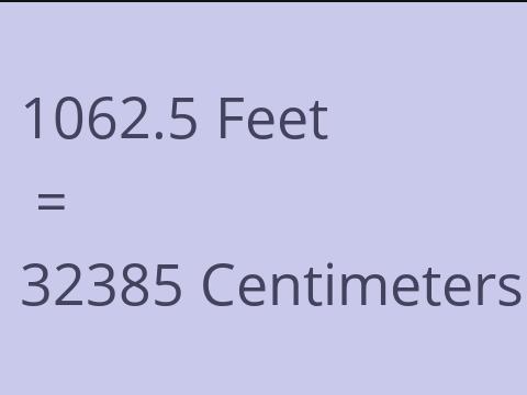 1062.5 FEET TO CM