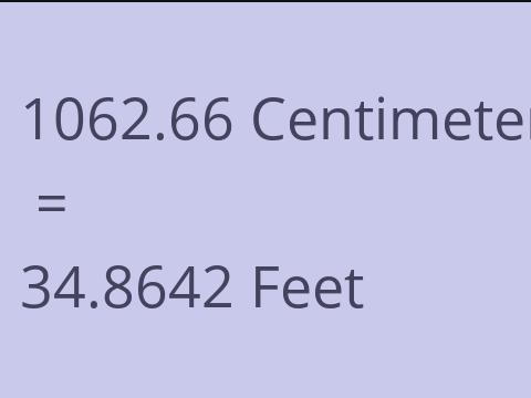 1062.66 CM TO FEET