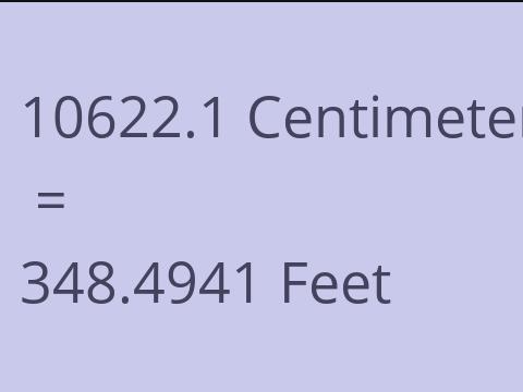 10622.1 CM TO FEET