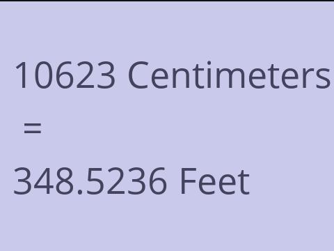 10623 CM TO FEET