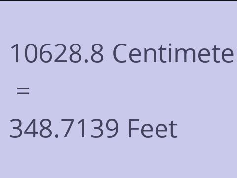 10628.8 CM TO FEET