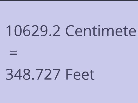 10629.2 CM TO FEET
