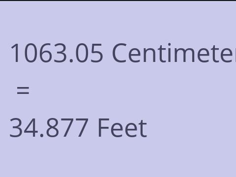 1063.05 CM TO FEET