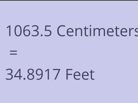 1063.5 CM TO FEET